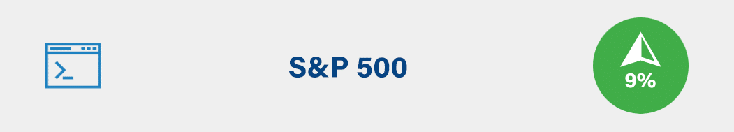 S&P 500 - up 9%